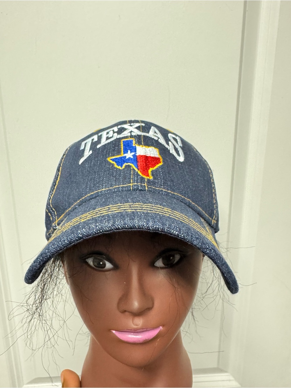 Denim Texas Embroidered Baseball Cap - Blue